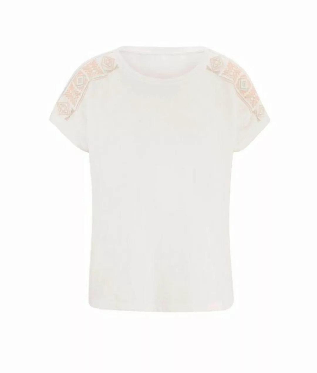 heine Rundhalsshirt LINEA TESINI Damen Designer-Shirt m.Stickerei, ecru günstig online kaufen