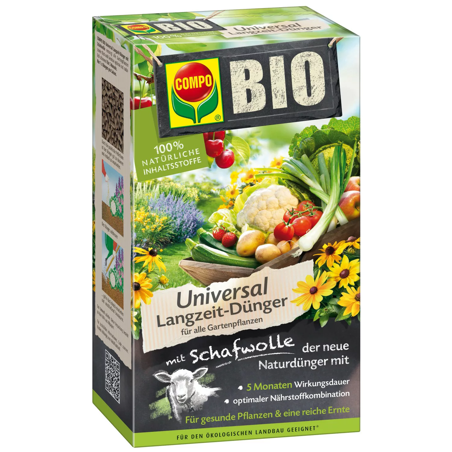 Compo Bio Universal Langzeit-Dünger mit Schafwolle 2 kg günstig online kaufen