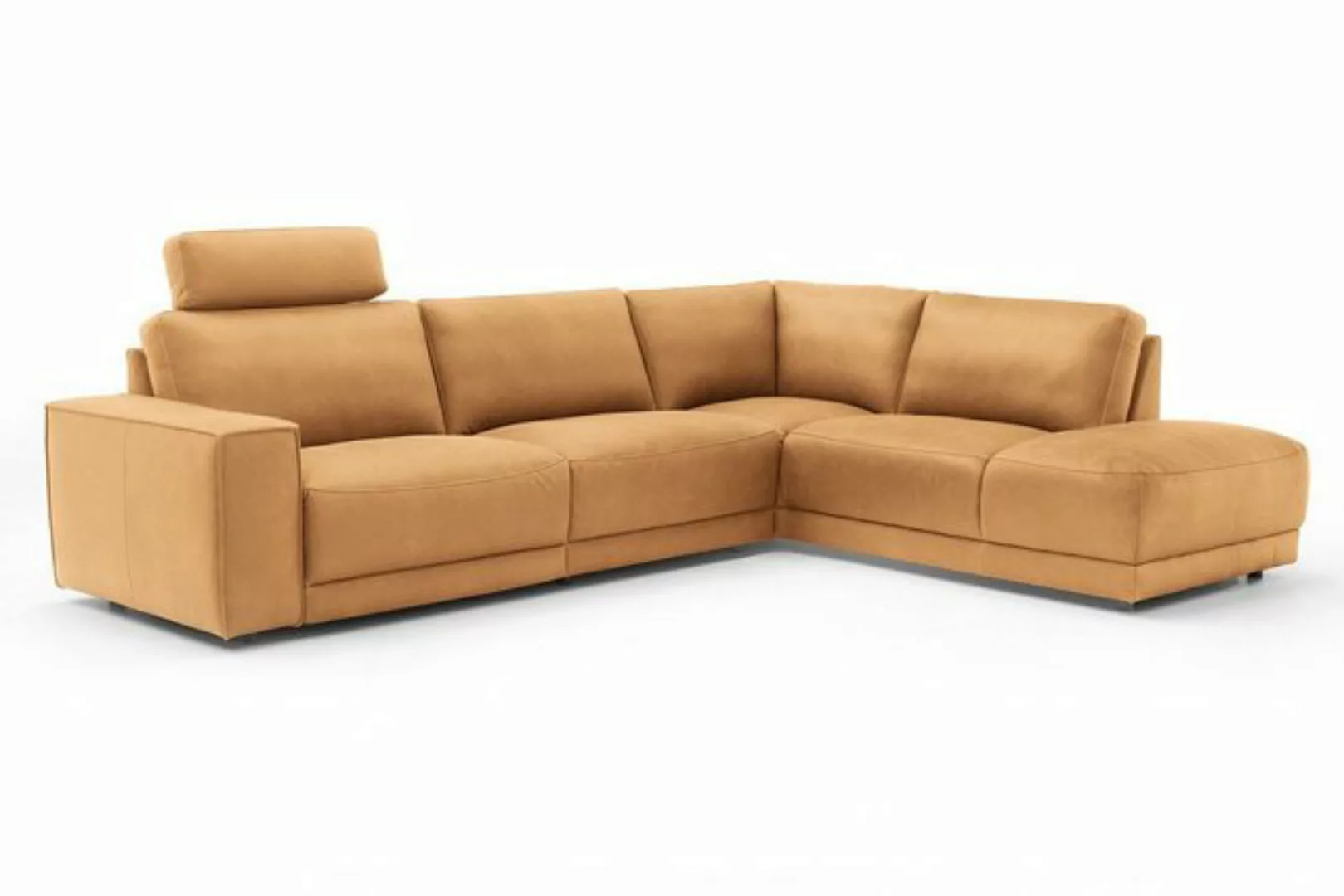 daslagerhaus living Big-Sofa Ecksofa Pieta Leder cognac günstig online kaufen