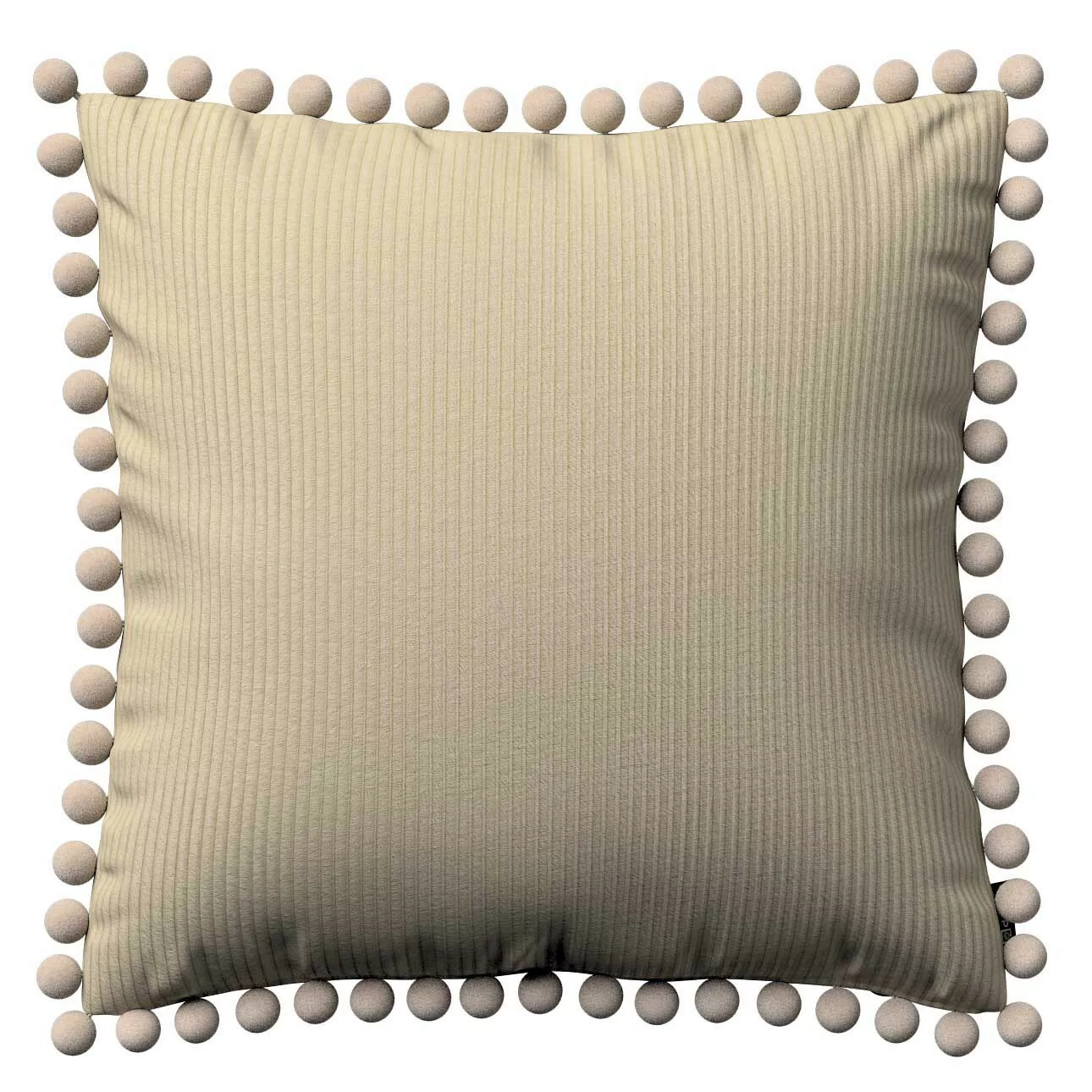 Kissenhülle Wera mit Bommeln, beige, 45 x 45 cm, Manchester (701-36) günstig online kaufen