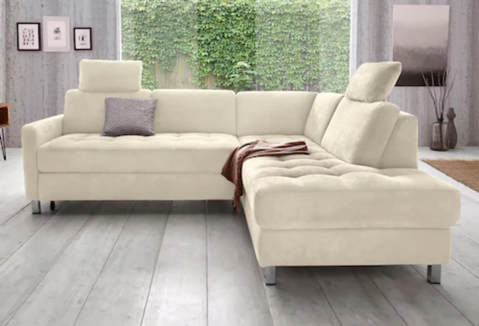 sit&more Ecksofa »Pablo L-Form«, wahlweise mit Bettfunktion günstig online kaufen
