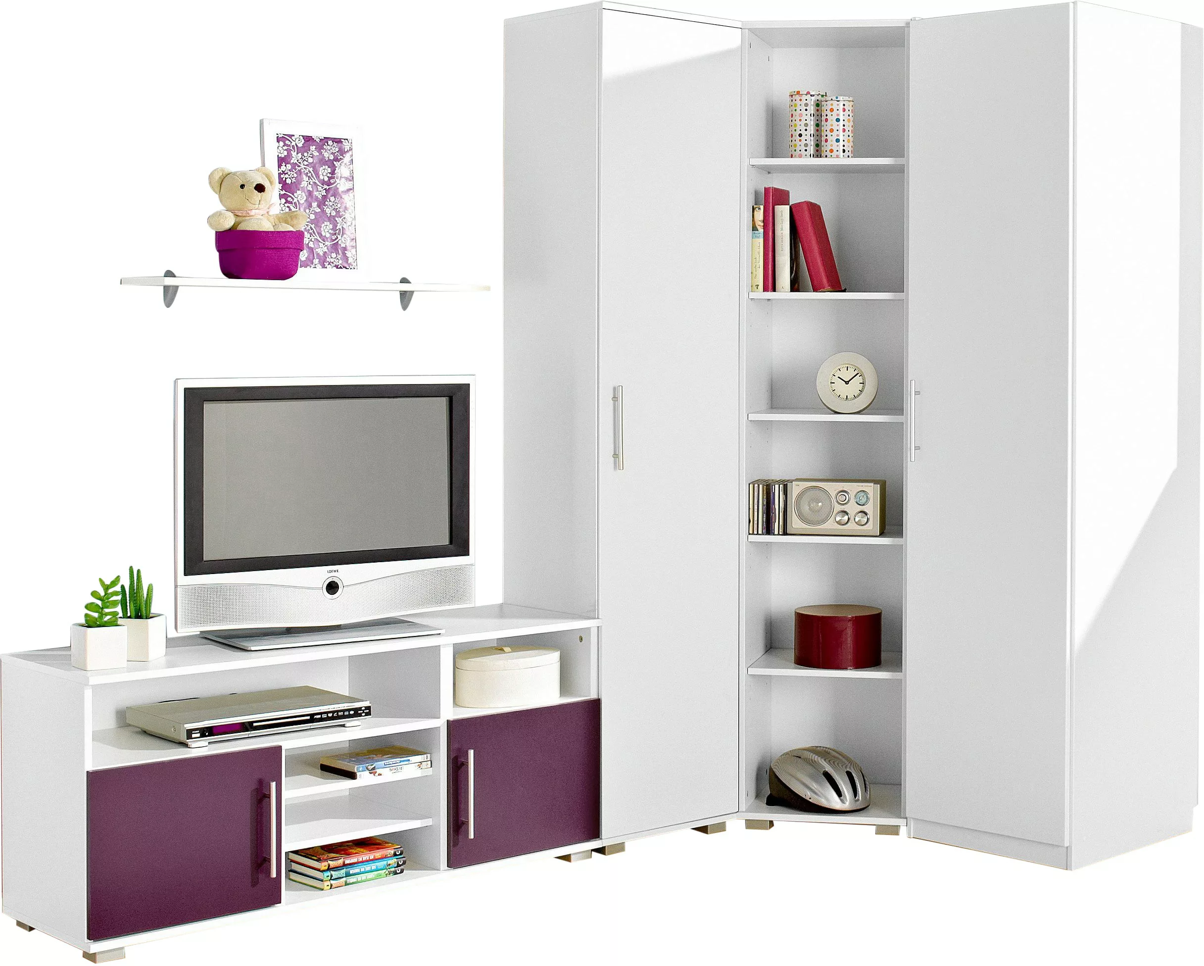 priess Jugendzimmer-Set, (Set, 5 tlg.), Kleiderschrank, Regalelement, Wäsch günstig online kaufen