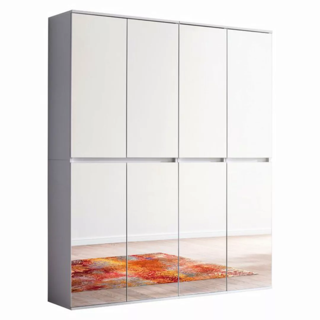 trendteam Kleiderschrank Garderobenschrank Mirror, Kombination, weiß, 2-tei günstig online kaufen