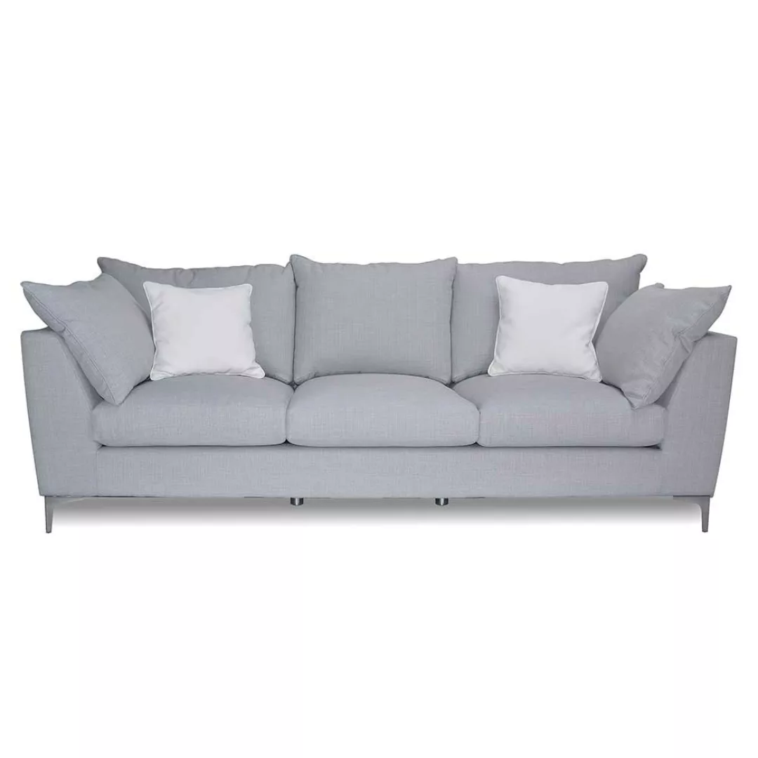 Wohnzimmer Sofa in Blaugrau und Weiß Nosagfederung günstig online kaufen