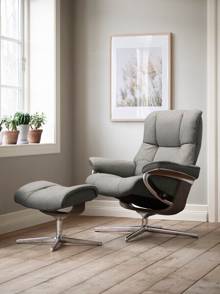 Stressless Fußhocker "Mayfair", mit Cross Base, Größe S, M & L, Holzakzent günstig online kaufen