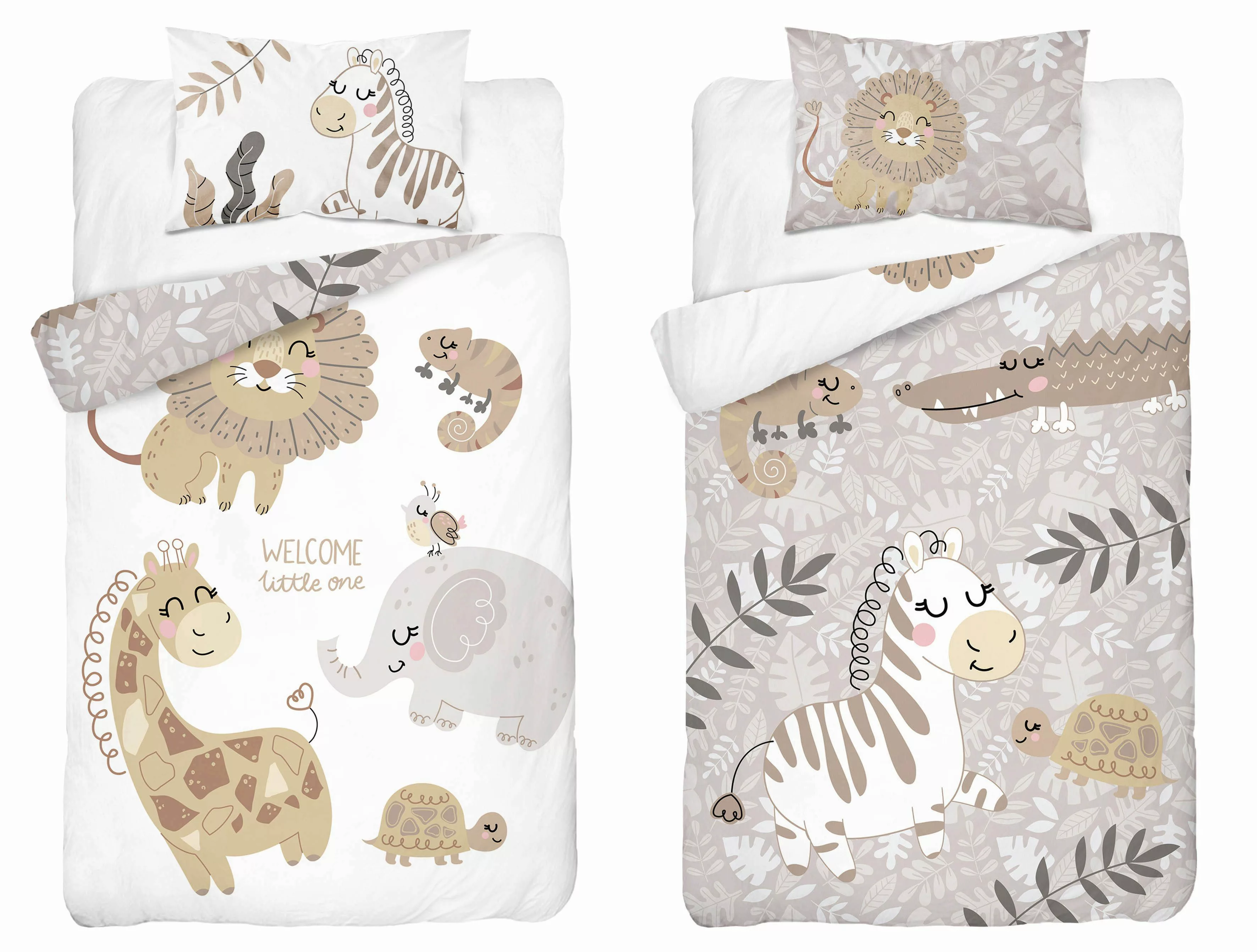 Häßler Homefashion Babybettwäsche Set Dschungel 2tlg. günstig online kaufen