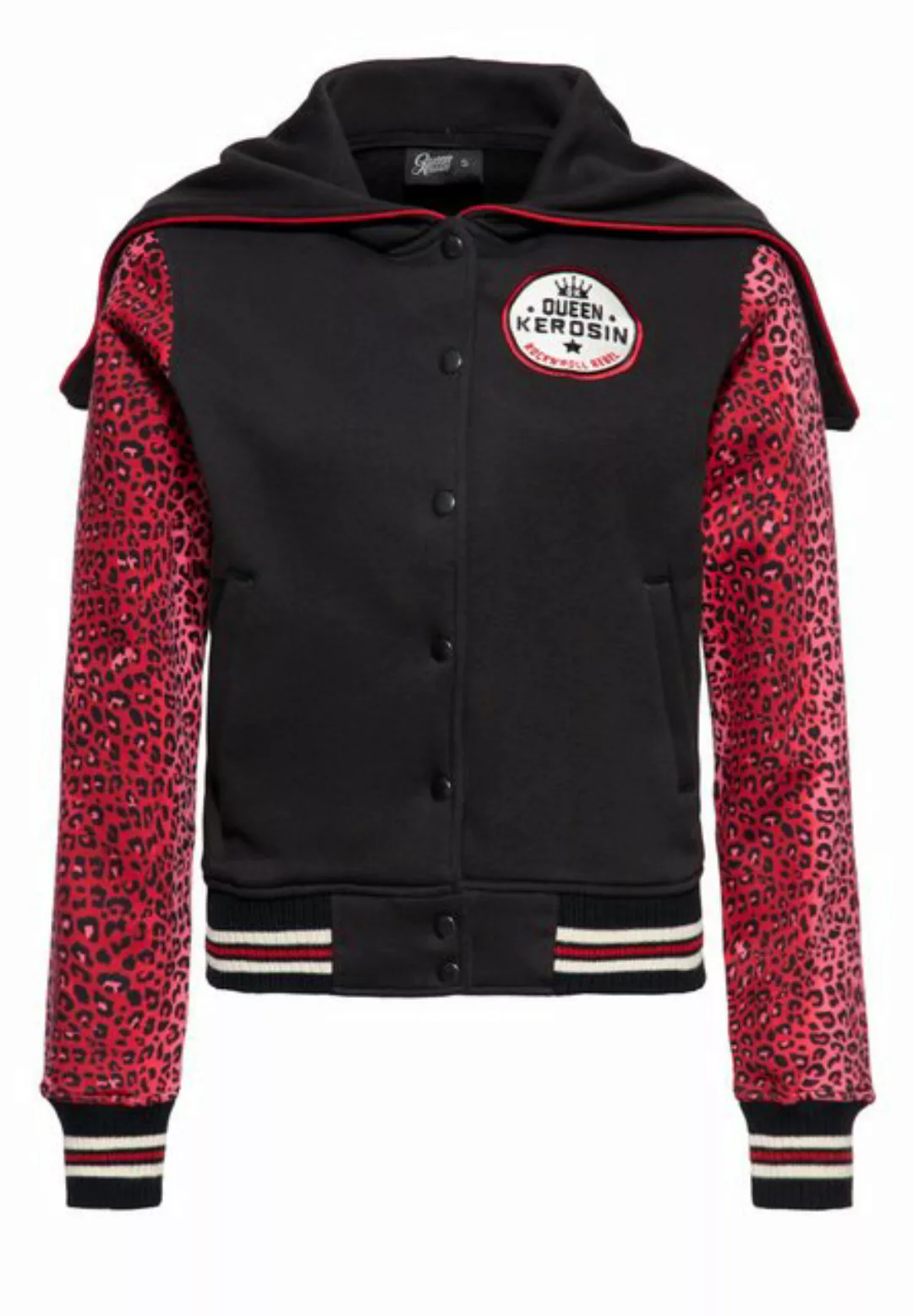 QueenKerosin Collegejacke Rock'n'Roll Rebel Queen (1-St) Kapuze mit Reißver günstig online kaufen