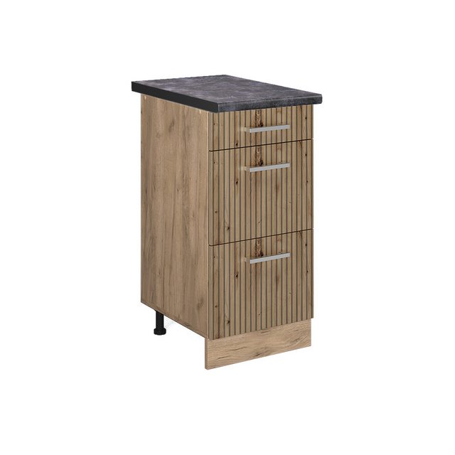 Vicco Unterschrank R-Line, Artisan-Eiche/Goldkraft Eiche, 40 cm mit Schubla günstig online kaufen