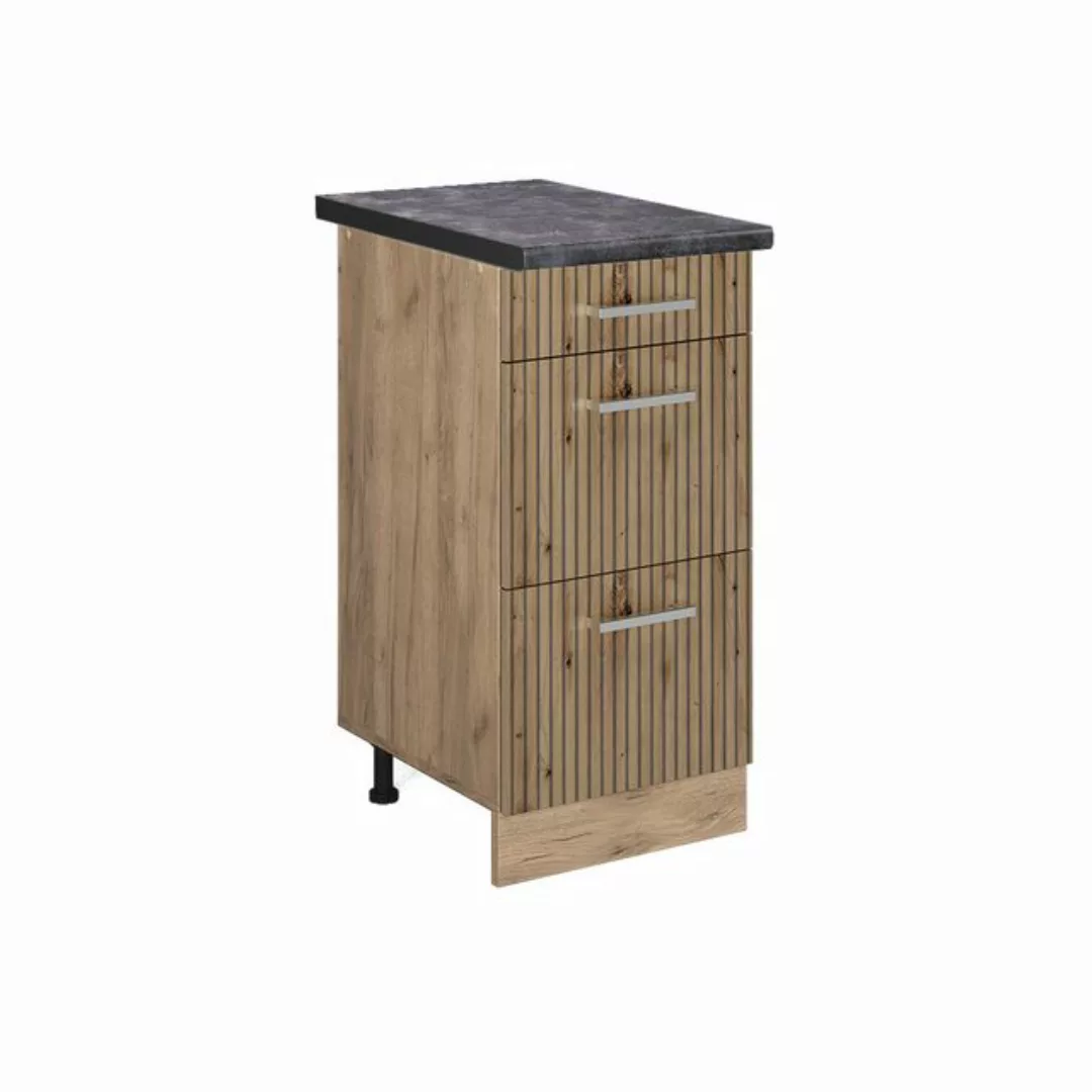 Vicco Unterschrank R-Line, Artisan-Eiche/Goldkraft Eiche, 40 cm mit Schubla günstig online kaufen