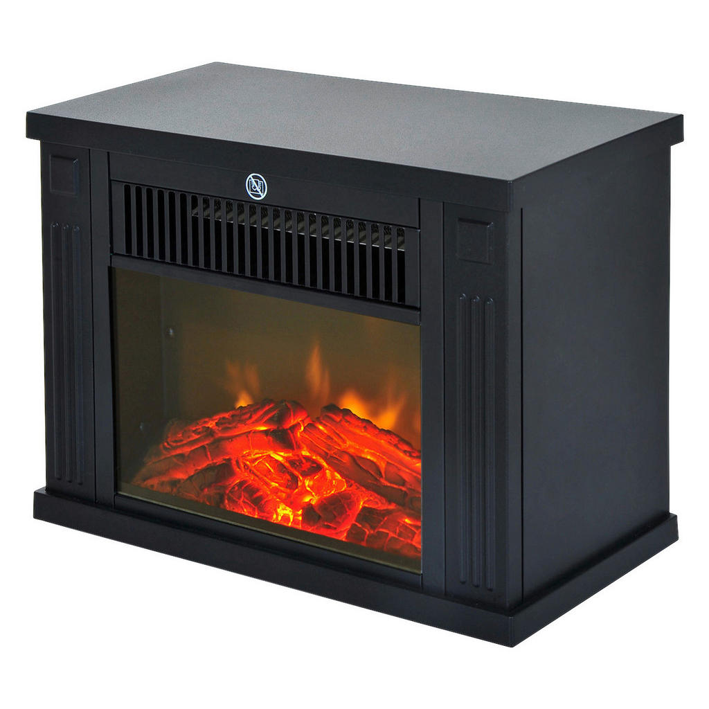 HOMCOM Elektrischer-Kamin MH820-050 schwarz Glas Kunststoff B/H/T: ca. 34x2 günstig online kaufen