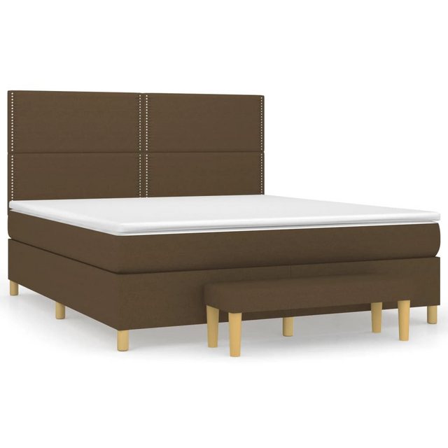 vidaXL Boxspringbett Boxspringbett mit Matratze und Fusshocker Stoff (180 x günstig online kaufen