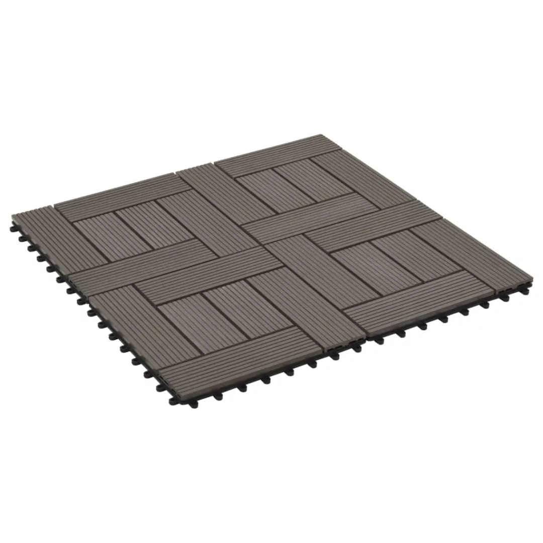 22 Stk. Terrassenfliesen 30 X 30 Cm 2 Qm Wpc Dunkelbraun günstig online kaufen