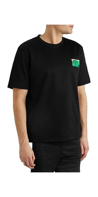 FENDI Print-Shirt Fendi Logo T-Shirt Schwarz Herren günstig online kaufen