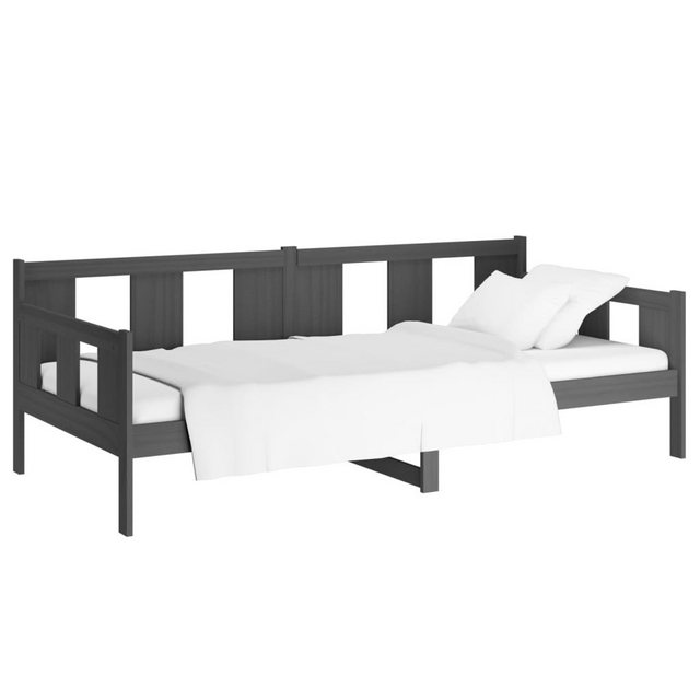vidaXL Bett Tagesbett Grau Massivholz Kiefer 90x190 cm günstig online kaufen