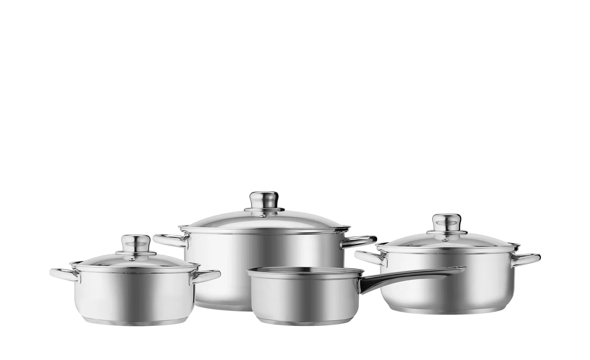 levelone Topfset, 4-teilig  Mars - silber - Edelstahl - Sconto günstig online kaufen