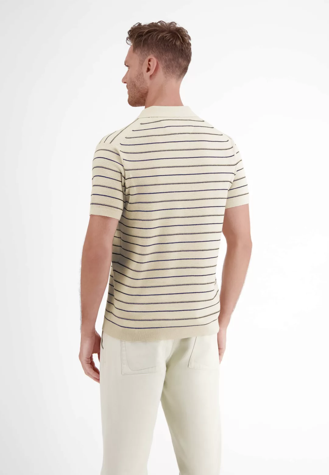 LERROS Poloshirt "LERROS Poloshirt in sommerlich-stylischer Strickoptik" günstig online kaufen