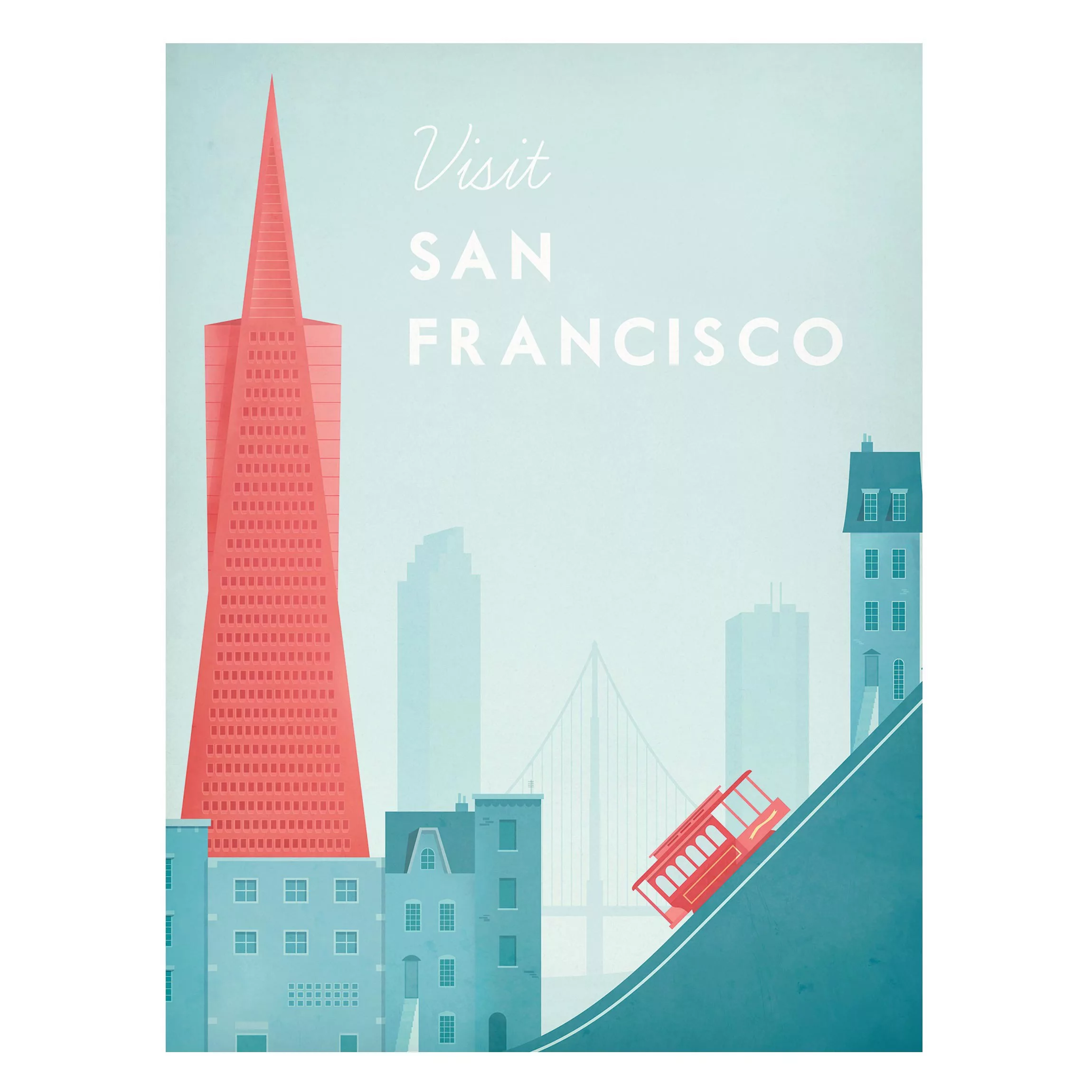 Magnettafel Architektur & Skyline - Hochformat 3:4 Reiseposter - San Franci günstig online kaufen