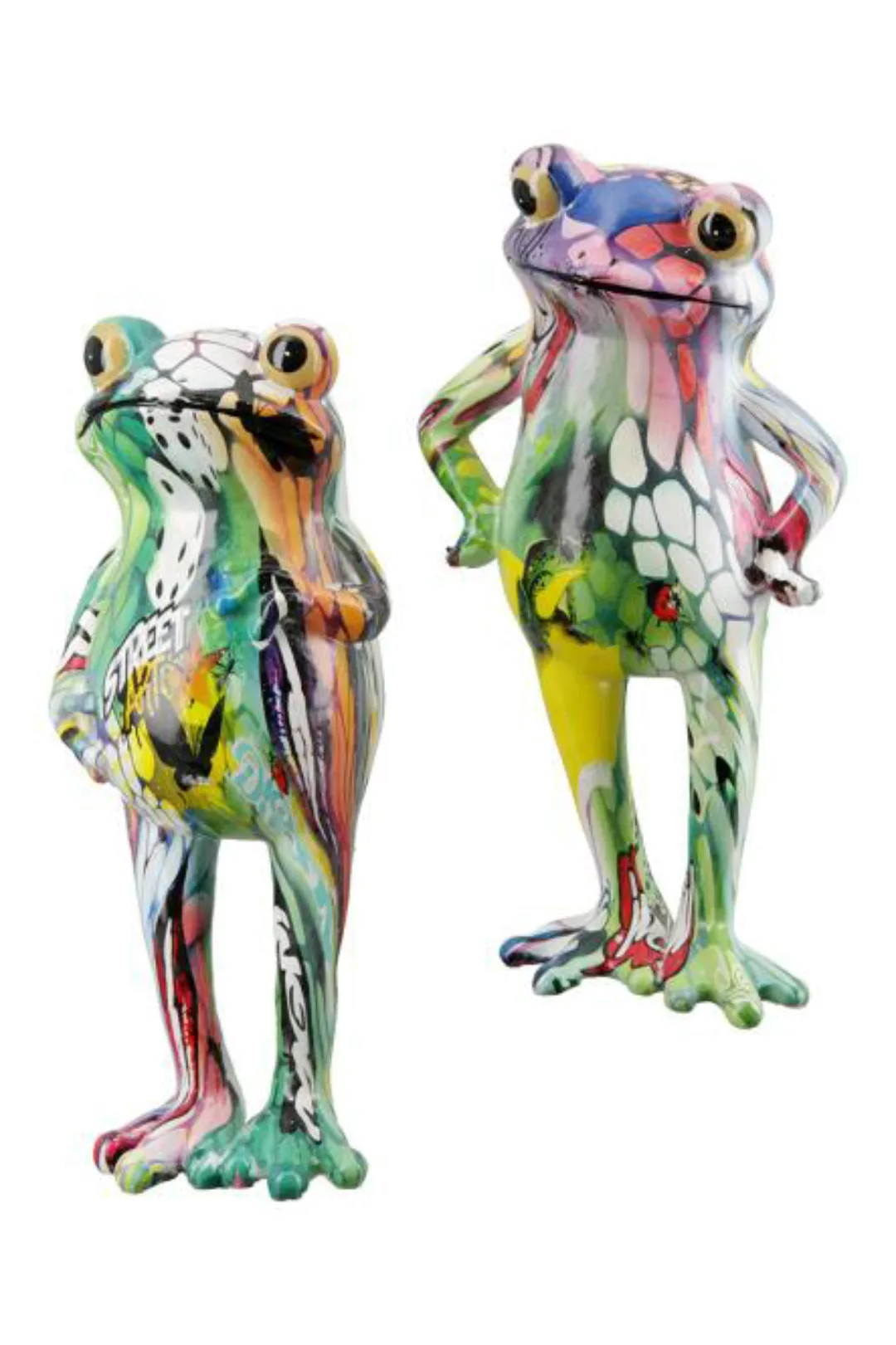 Deko-Figur Frosch Street Art Graffiti Kunstharz 2 Sorten unsortiert ca. 7 c günstig online kaufen