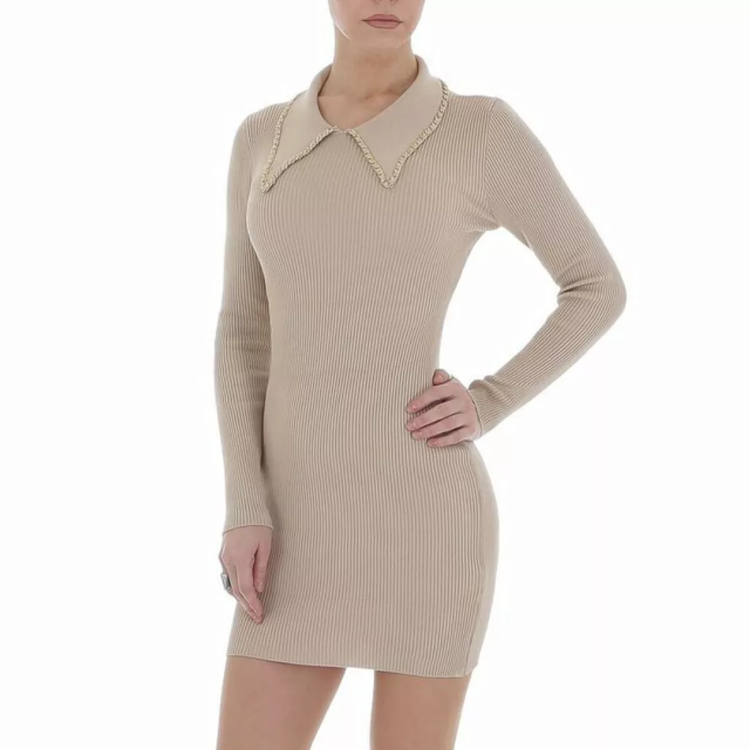 Ital-Design Strickkleid Damen Party & Clubwear Kette Stretch Strickoptik Co günstig online kaufen