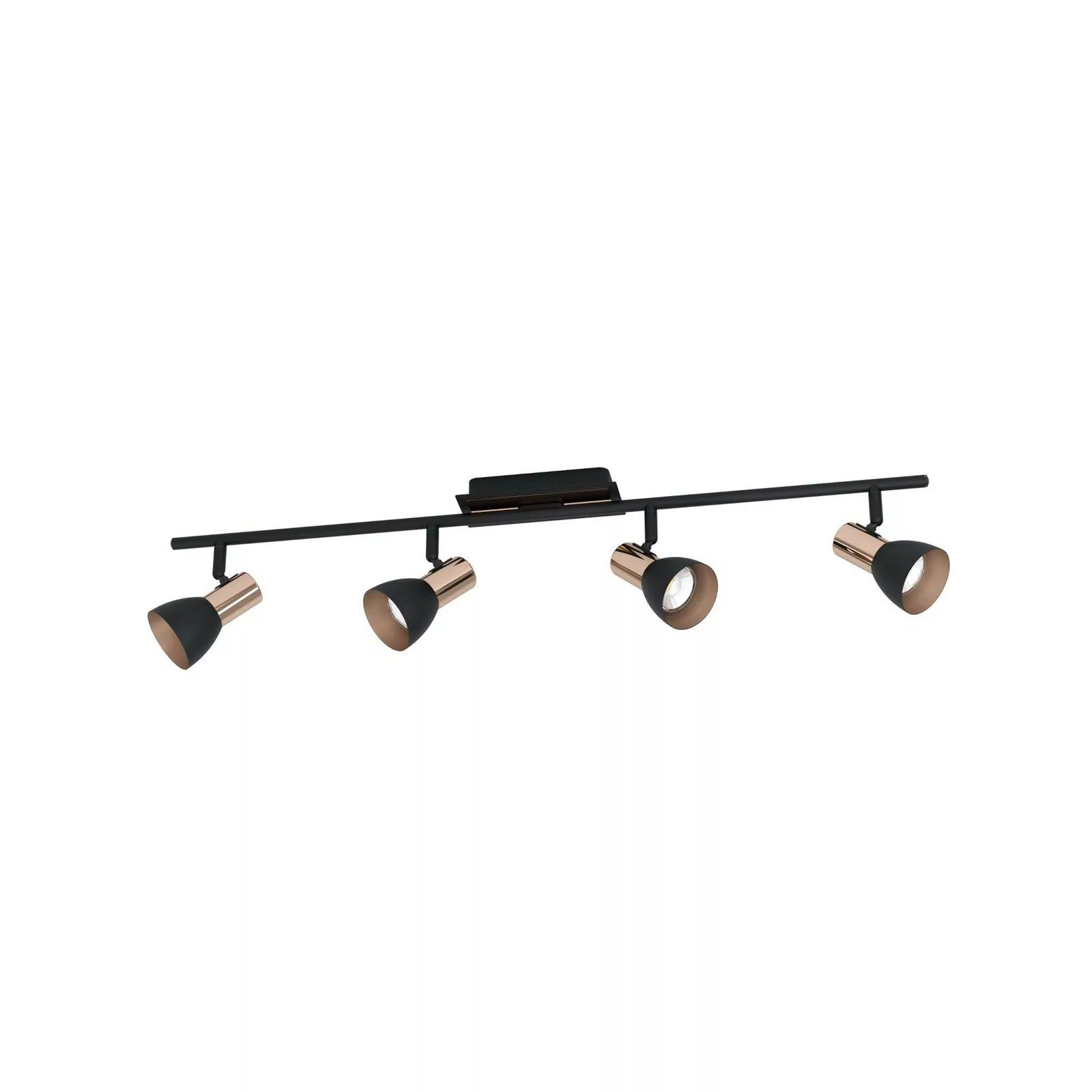 LED-Deckenstrahler Barnham, Länge 78 cm, schwarz/kupfer günstig online kaufen