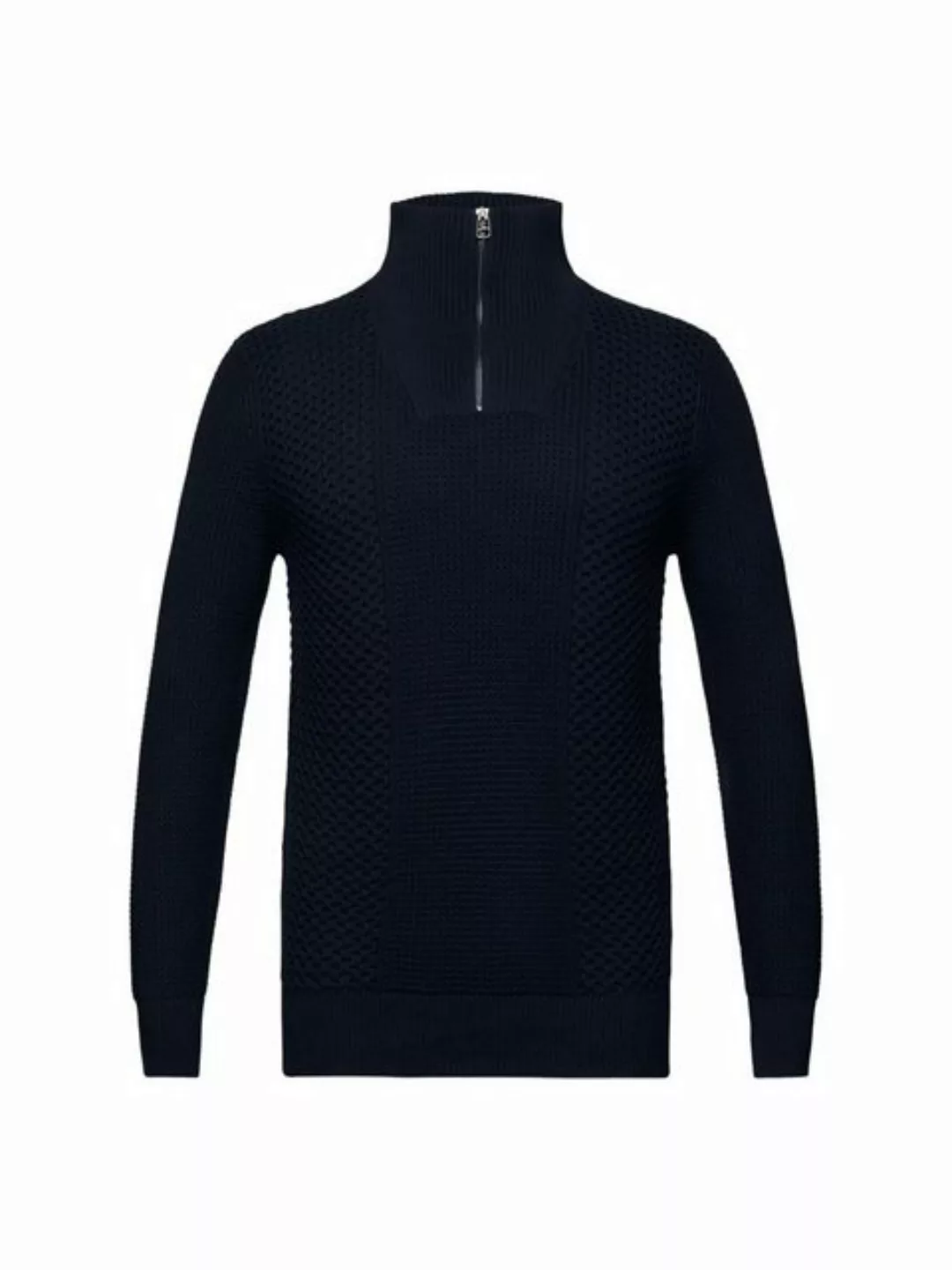 Esprit Troyer Zopfstrickpullover mit halbem Zipper günstig online kaufen