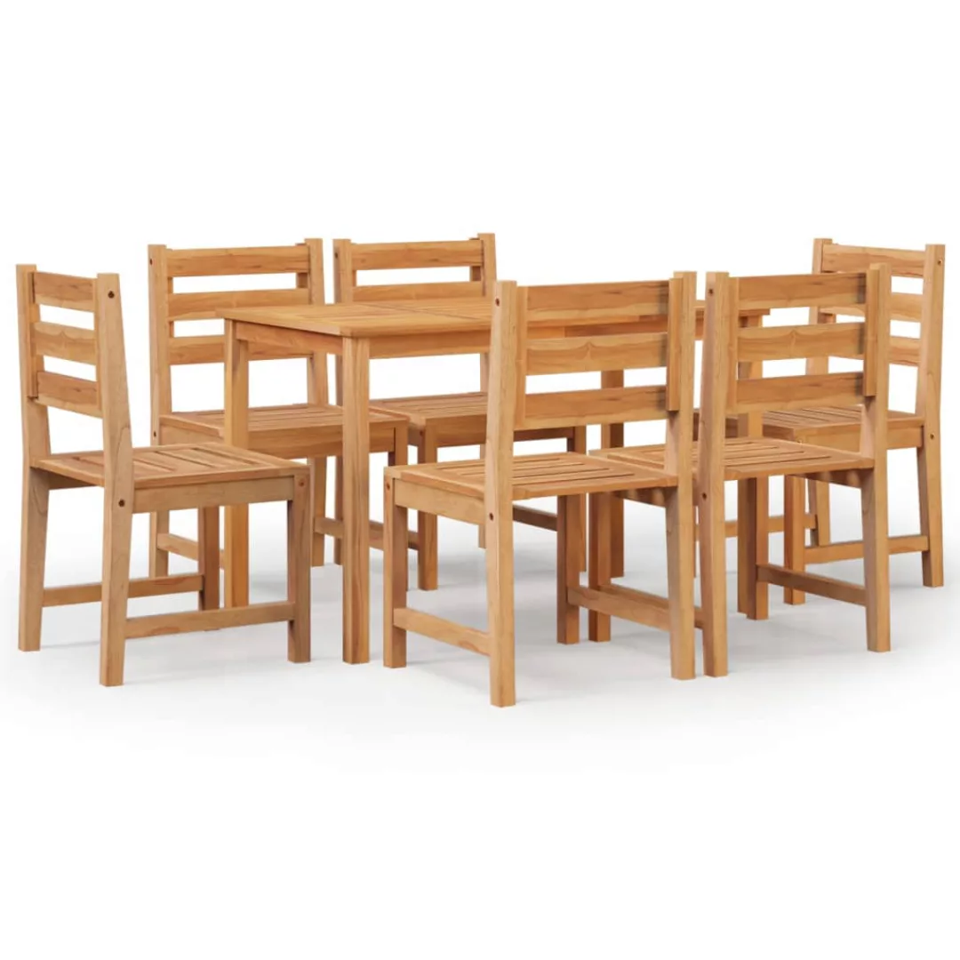 Vidaxl 7-tlg. Garten-essgruppe Massivholz Teak günstig online kaufen