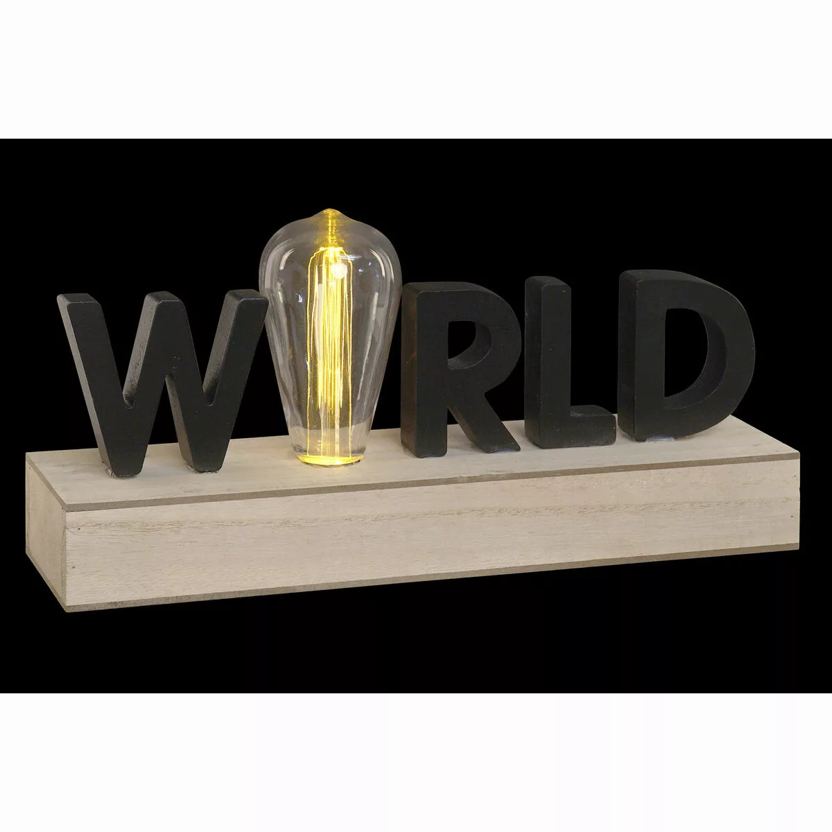 Leuchtende Dekoration Dkd Home Decor World Schwarz Holz Mdf (34 X 8 X 16 Cm günstig online kaufen