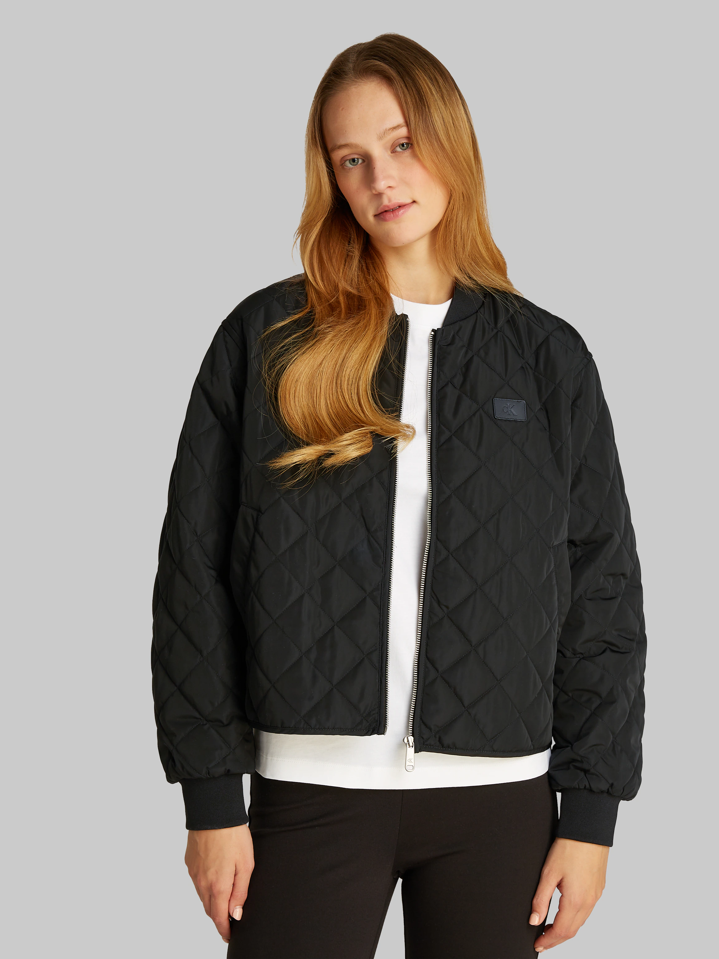 Calvin Klein Jeans Bomberjacke "LW QUILTED JACKET", mit Logodruck, mit Step günstig online kaufen