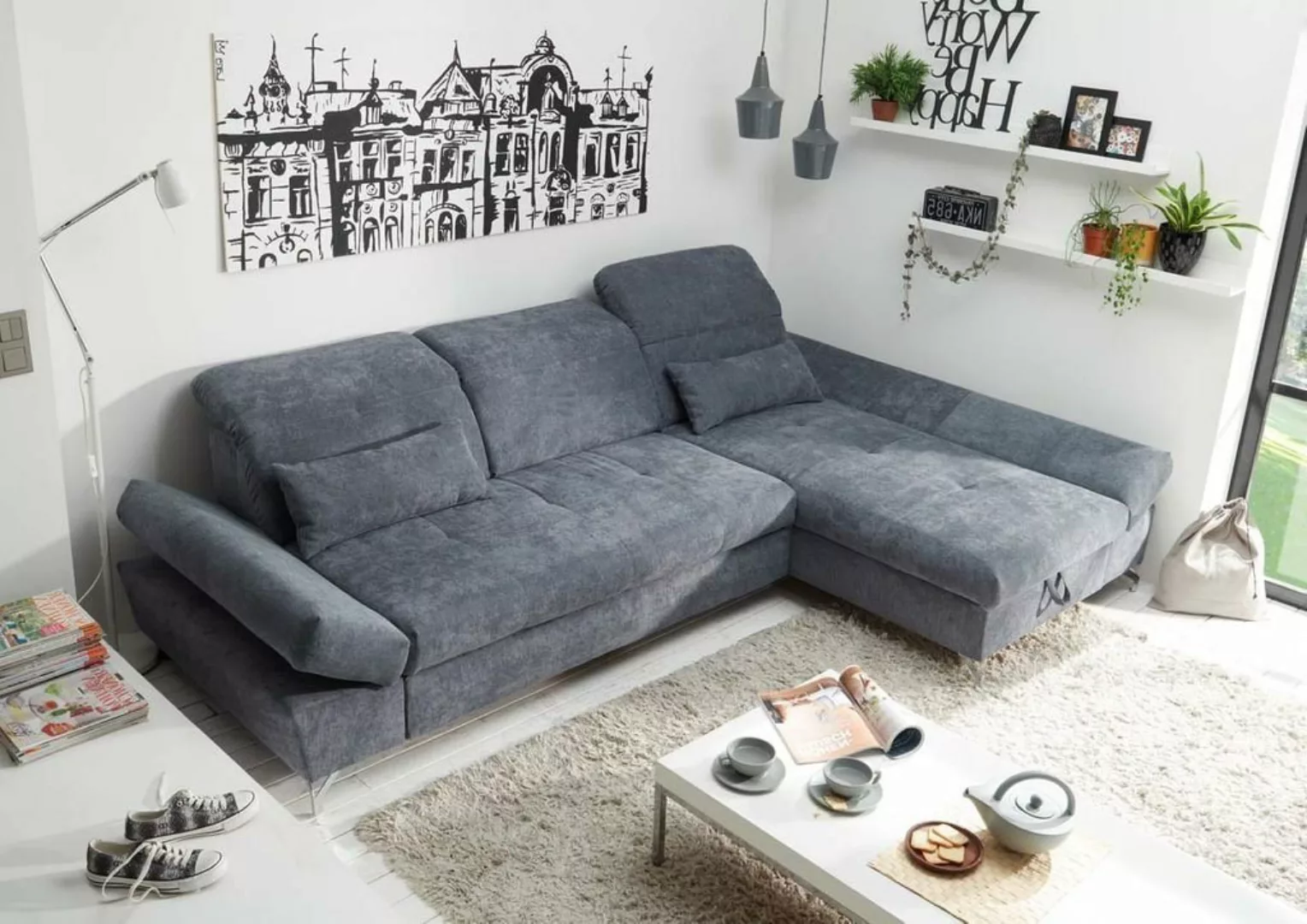 ED EXCITING DESIGN Ecksofa, MELFI Ecksofa Polstergarnitur Sofagarnitur 275 günstig online kaufen