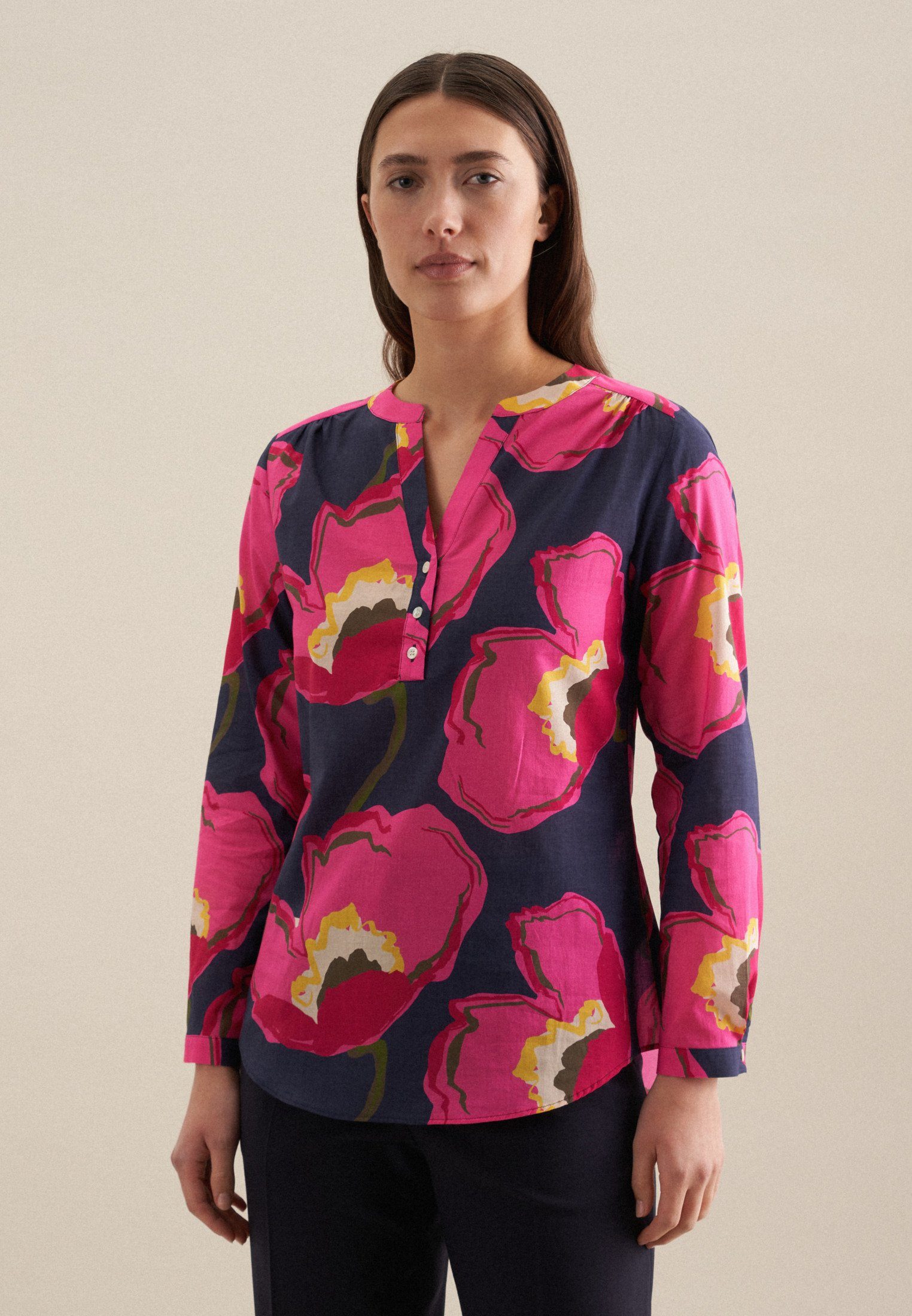 seidensticker Klassische Bluse Schwarze Rose Tunika günstig online kaufen