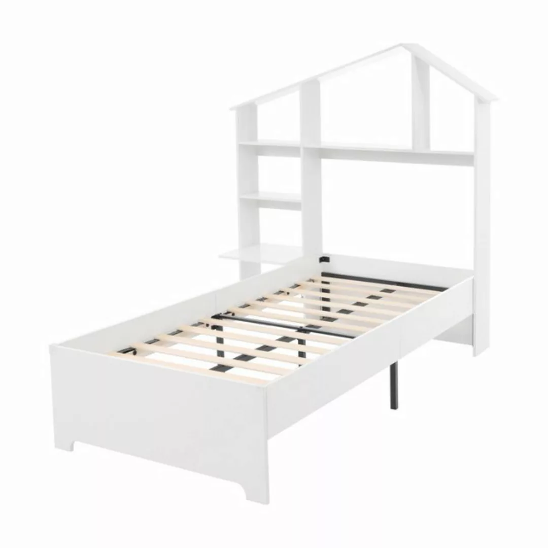 Gotagee Kinderbett Holzbett 90x200cm Stauraum Einzelbett mit Bücherregale G günstig online kaufen