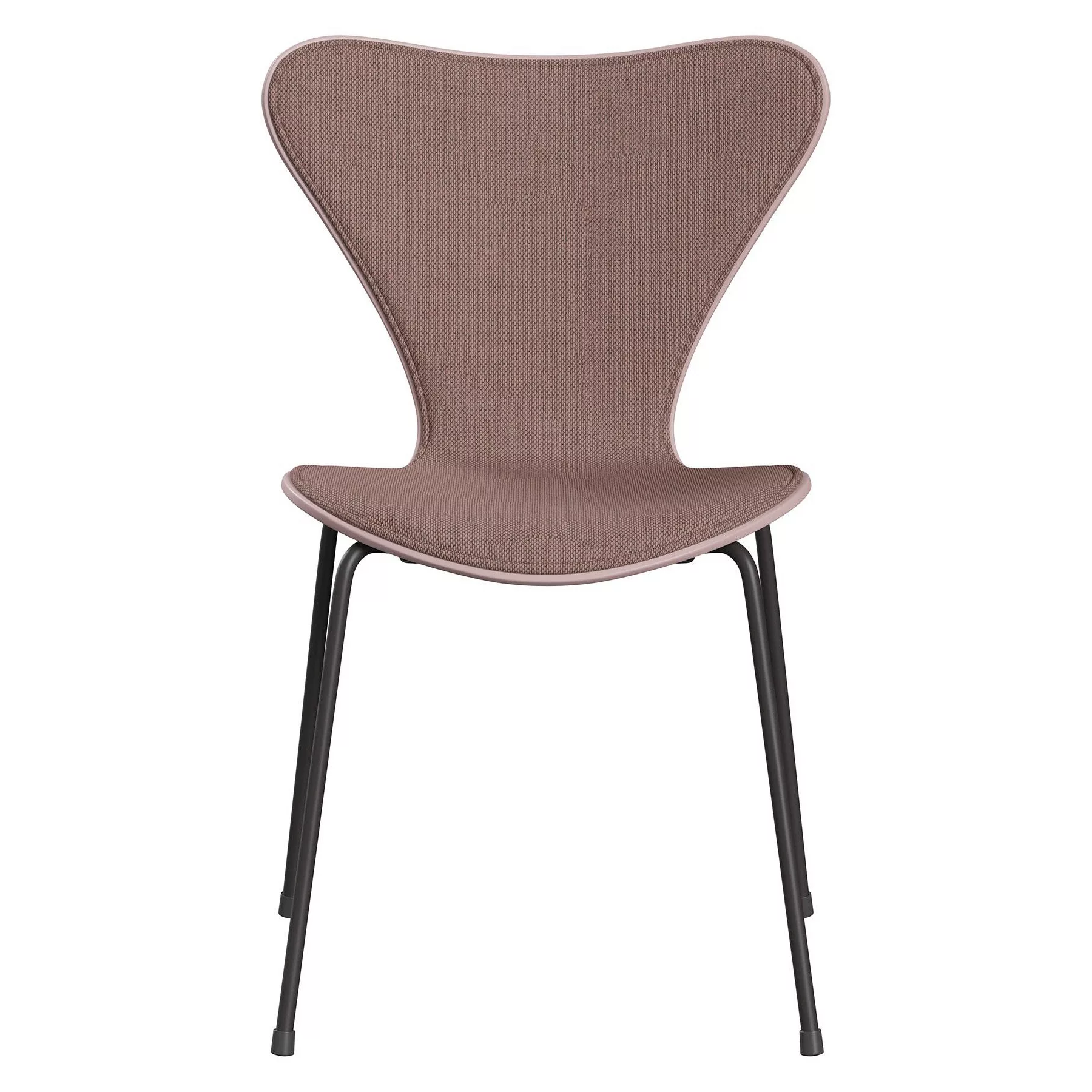 Fritz Hansen - Serie 7™ Stuhl Vorne gepolstert Warmes Graphit - blassrosa/S günstig online kaufen