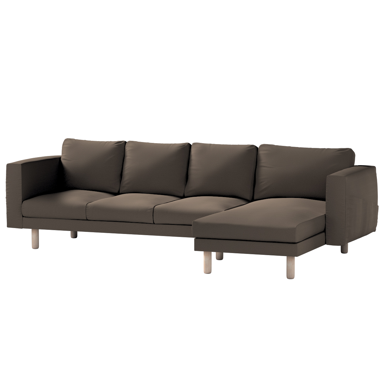 Bezug für Norsborg 4-Sitzer Sofa mit Recamiere, braun, Norsborg Bezug für 4 günstig online kaufen