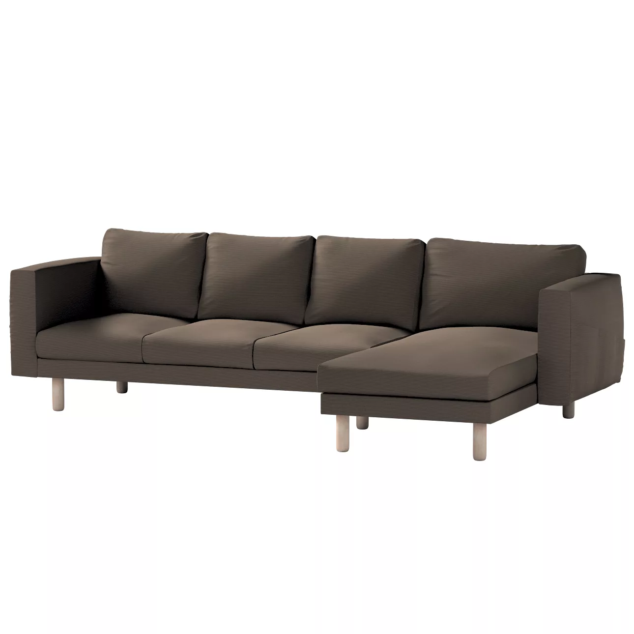 Bezug für Norsborg 4-Sitzer Sofa mit Recamiere, braun, Norsborg Bezug für 4 günstig online kaufen