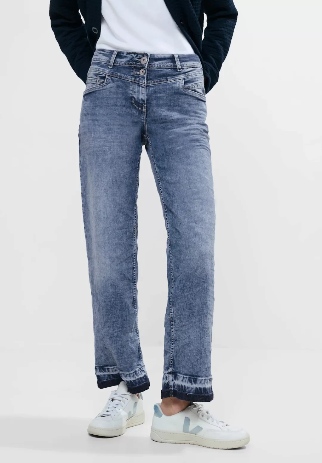 Cecil Loose-fit-Jeans Neele Fresh Blue im Culotte-Stil und mit Elasthan günstig online kaufen