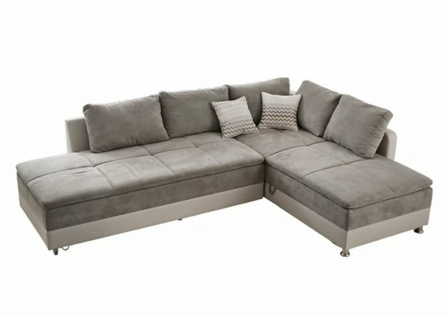 luma-home Ecksofa 15101, Dauerschläfer-Doppelbett 306x223 cm, Schwenkteil l günstig online kaufen