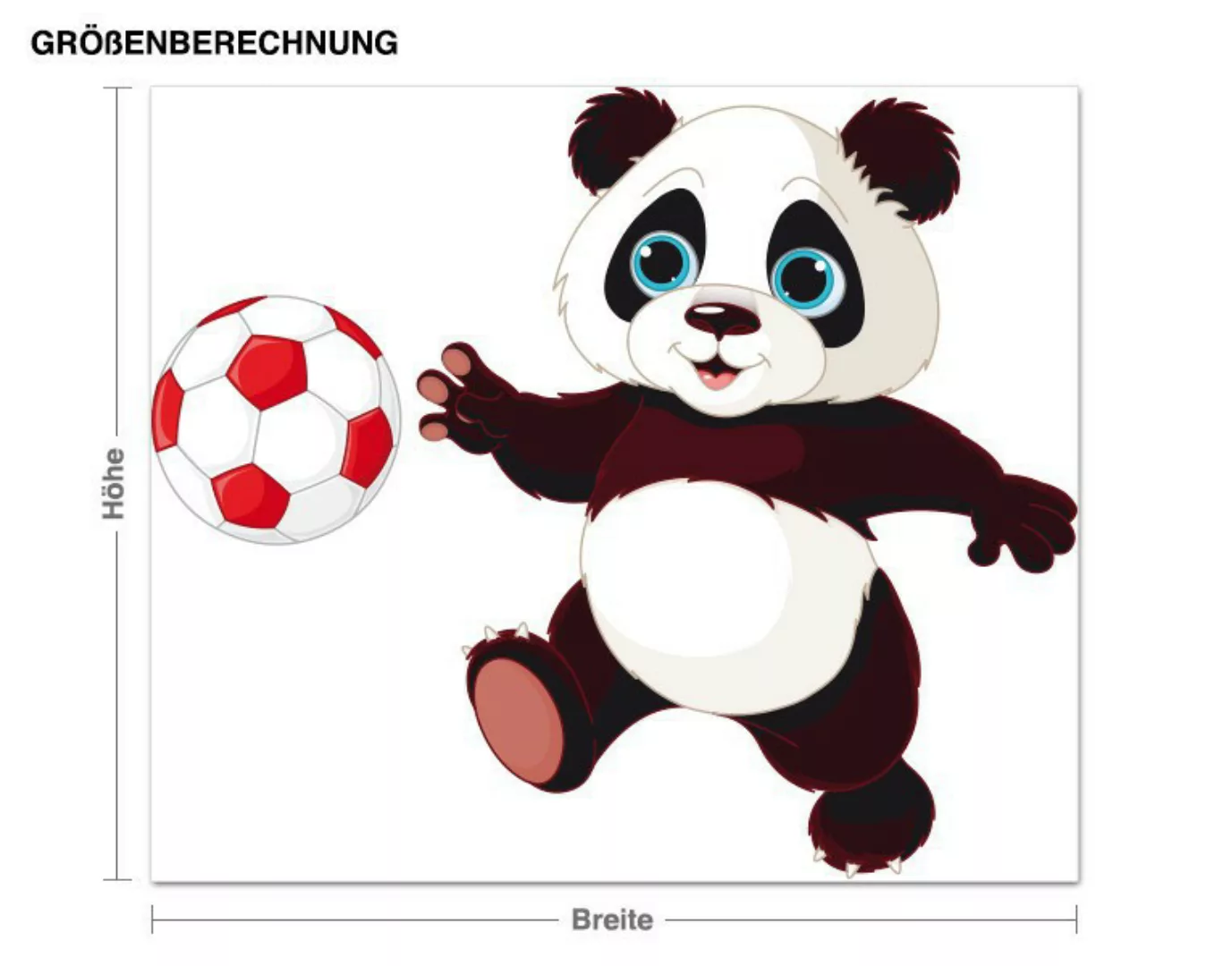 Wandtattoo Kinderzimmer Fußball Panda günstig online kaufen