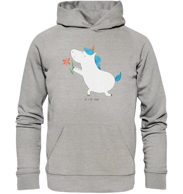 Mr. & Mrs. Panda Hoodie Größe M Einhorn Blume - Heather Grey - Geschenk, Pä günstig online kaufen