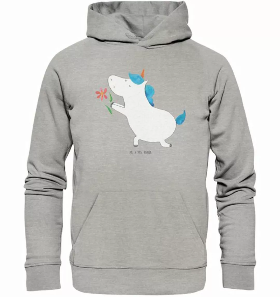 Mr. & Mrs. Panda Hoodie Größe XXL Einhorn Blume - Heather Grey - Geschenk, günstig online kaufen