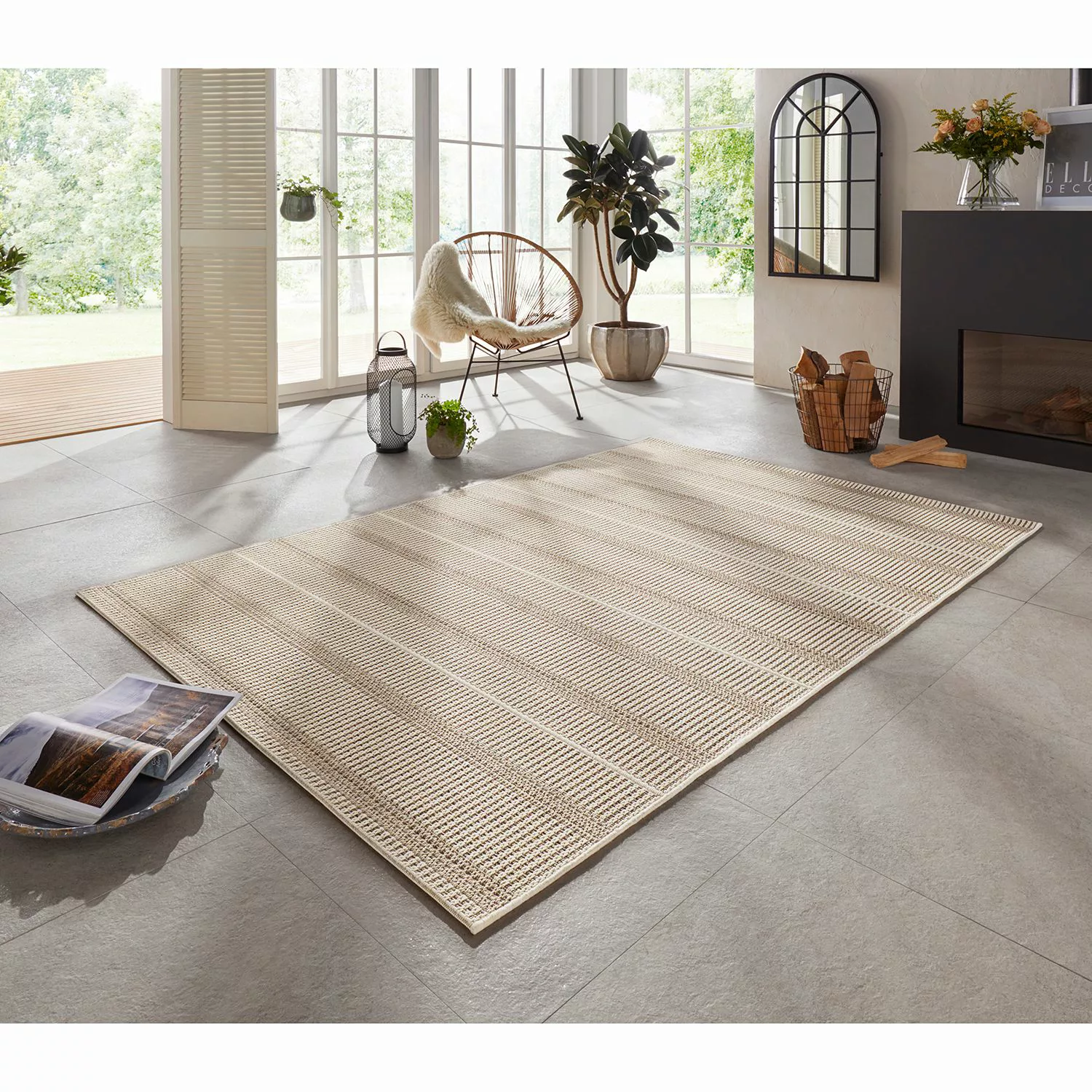 ELLE DECORATION Teppich »Laon«, rechteckig, In-& Outdoor, Flachgewebe, Wett günstig online kaufen
