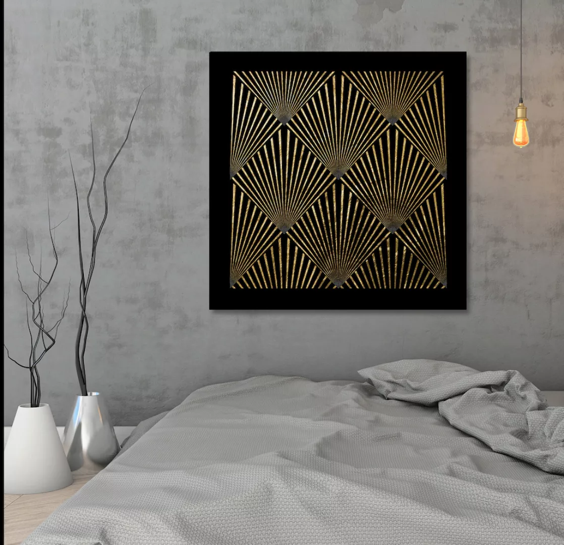 Leonique Acrylglasbild "Abstrakte Formen - Acrylbilder mit Blattgold verede günstig online kaufen