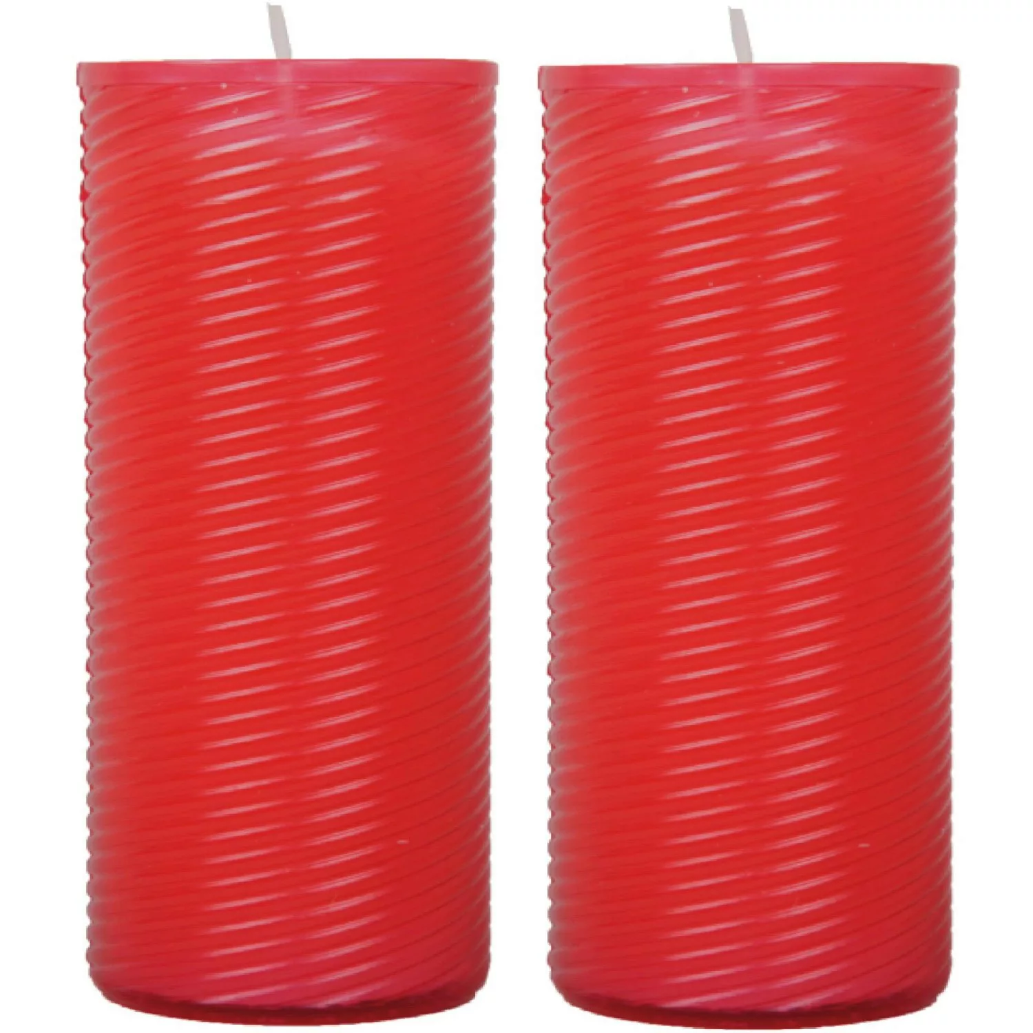 HS Candle 2er Pack Ersatzkerze Nachfüller Rot N3 13 cm günstig online kaufen