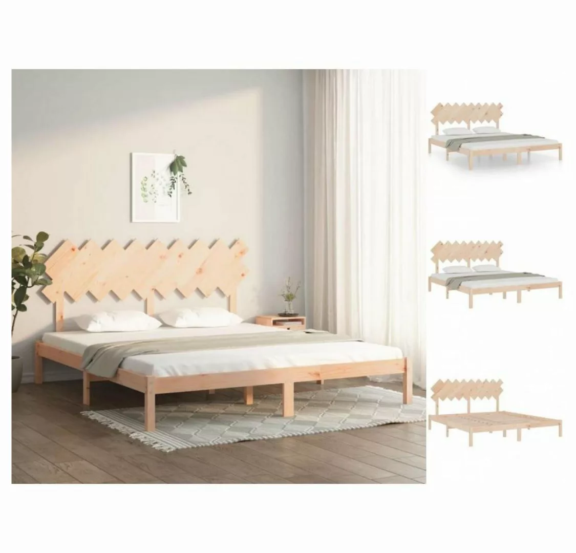 vidaXL Bettgestell Massivholzbett 180x200 cm 6FT Super King Bett Bettrahmen günstig online kaufen