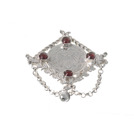 SIGO Brosche 925 Silber Trachtenschmuck Mark rot günstig online kaufen