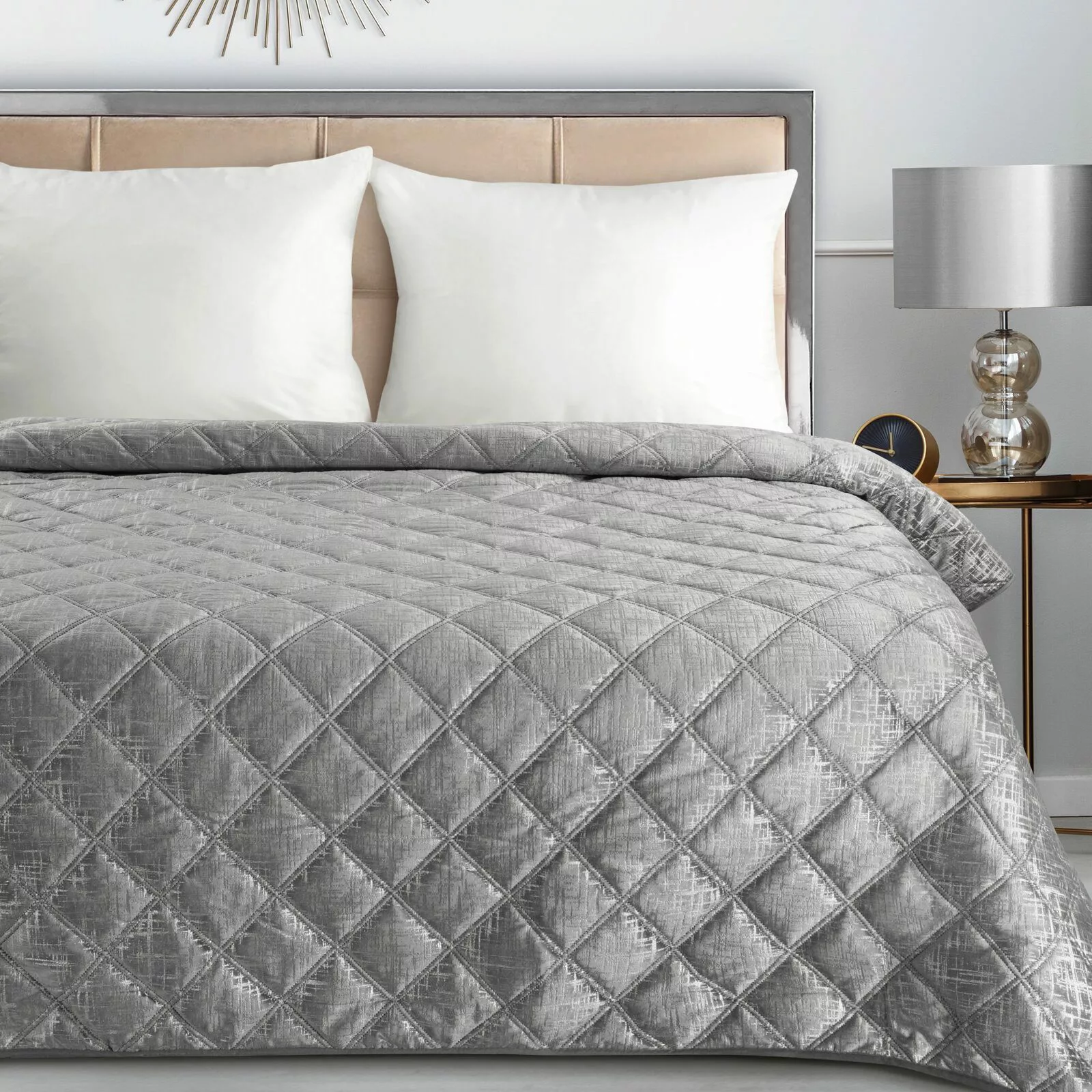 Eurofirany Tagesdecke Eleganter Bettüberwurf BLINK6 silber günstig online kaufen