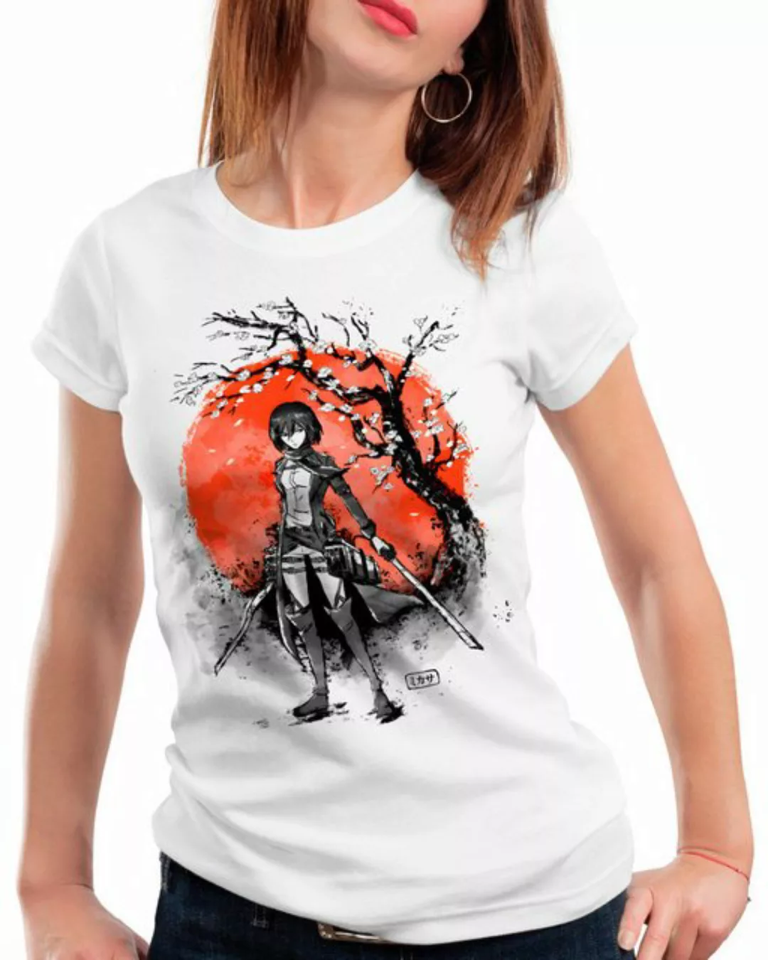 style3 T-Shirt Mikasa Ink attack on titan anime japan manga aot cosplay günstig online kaufen