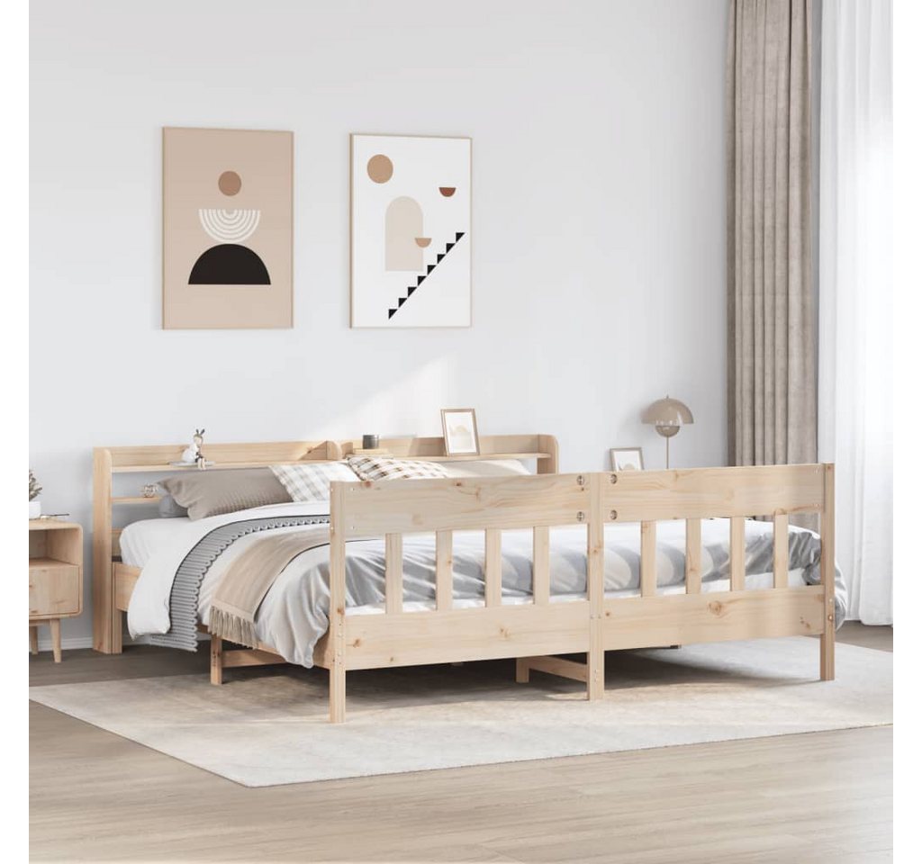 vidaXL Bett, Massivholzbett ohne Matratze 200x200 cm Kiefer günstig online kaufen