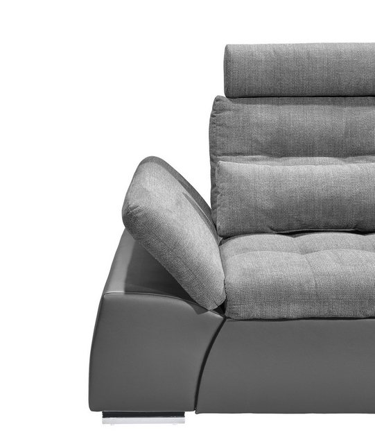 ED EXCITING DESIGN Ecksofa Jakarta, mit Schlaffunktion, Kopfstützen, Armleh günstig online kaufen