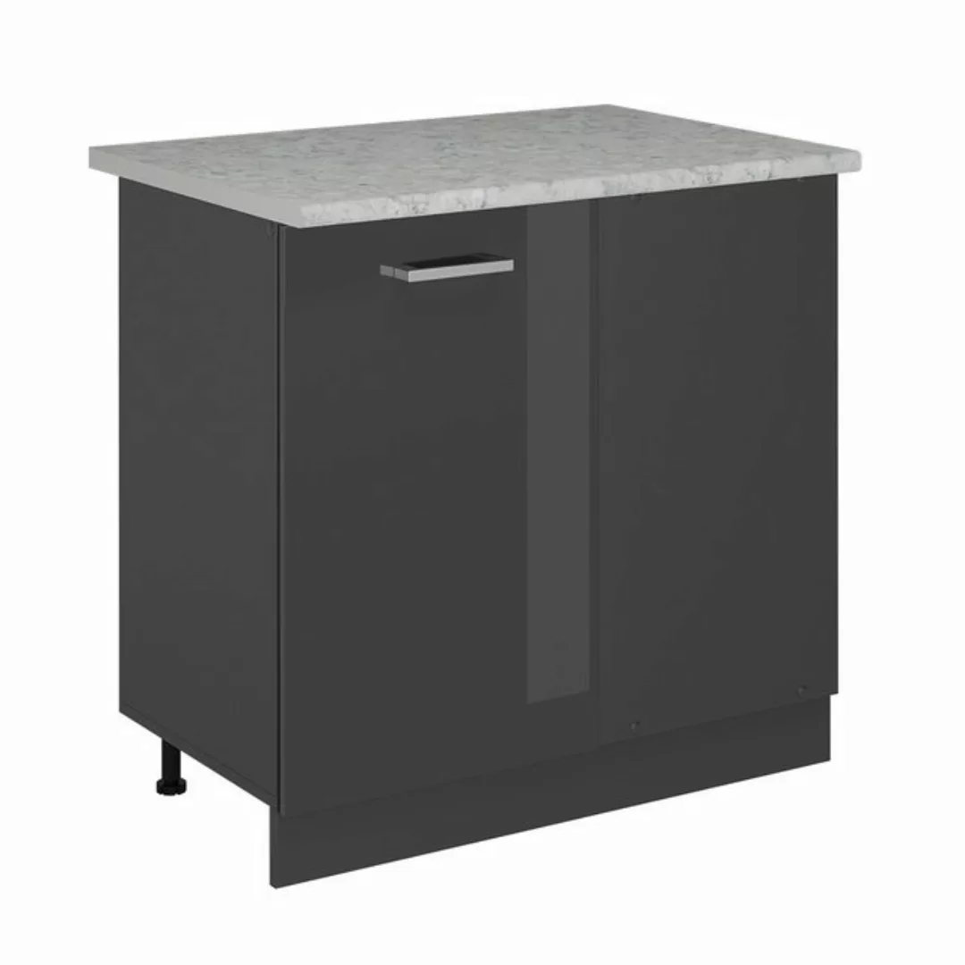 Vicco Eckunterschrank R-Line, Anthrazit Hochglanz/Anthrazit, 86 cm AP Marmo günstig online kaufen