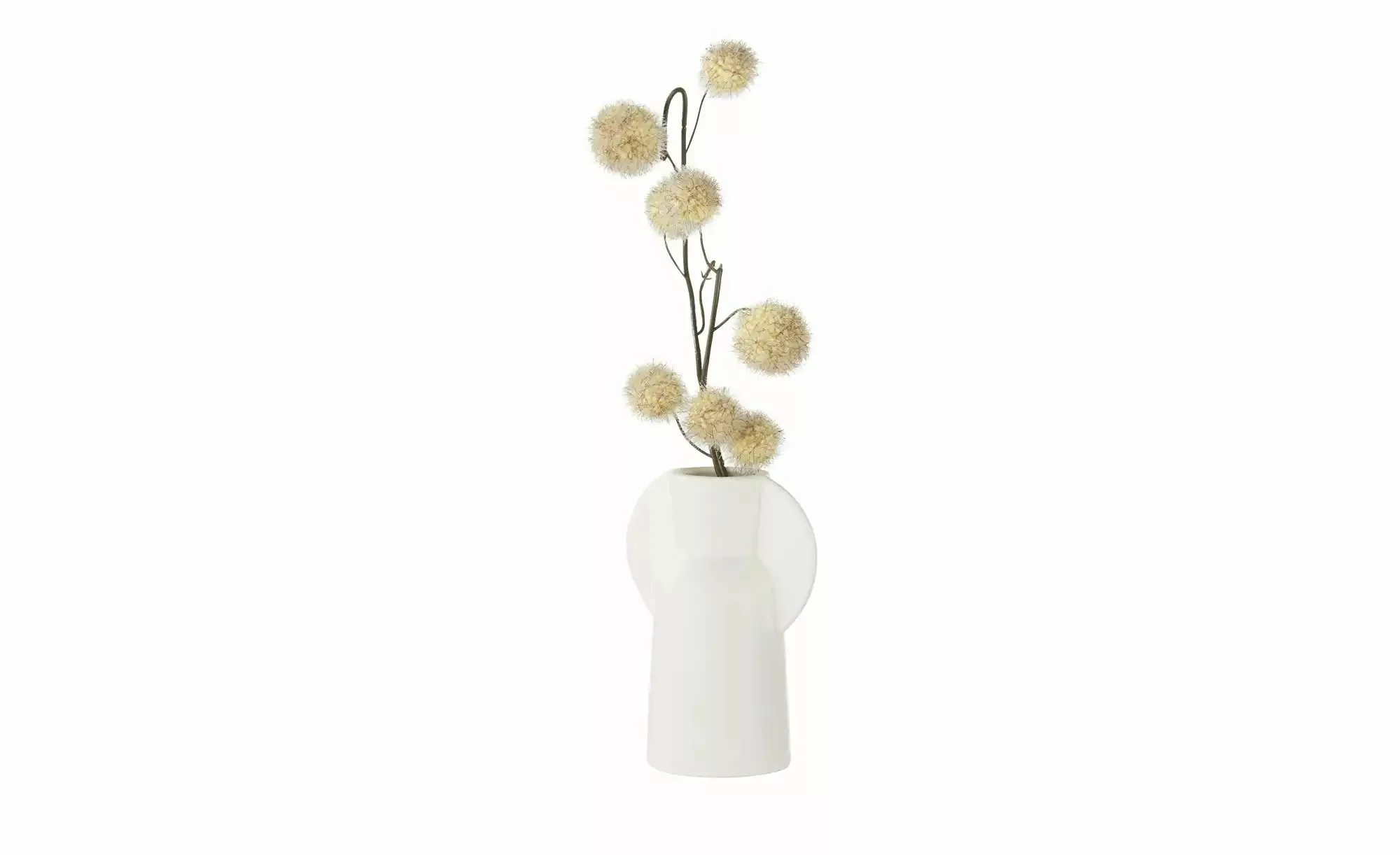 HOME STORY Vase   ¦ weiß ¦ Porzellan ¦ Maße (cm): B: 7,5 H: 15,5 Accessoire günstig online kaufen